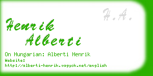 henrik alberti business card